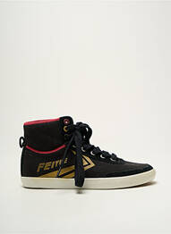 Adidași țesătură satinată vârf rotund negru FEIYUE homme
