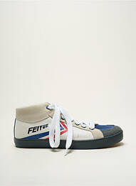 Adidași țesătură satinată vârf rotund alb FEIYUE homme