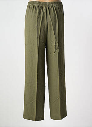 Pantalon drept țesătură poplin mărime normală verde TINTA femeie
