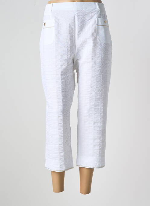 Pantalon trei sferturi alb CHRISTINE LAURE femeie