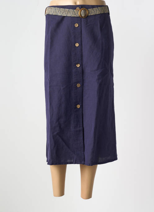 Fustă midi albastru CHRISTINE LAURE femeie