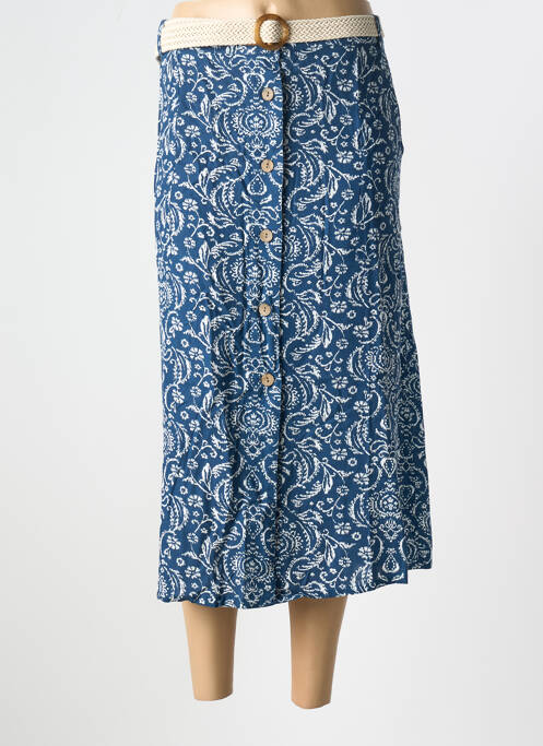 Fustă midi albastru CHRISTINE LAURE femeie