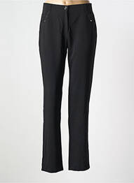 Pantalon drept țesătură poplin mărime normală negru CHRISTINE LAURE femme