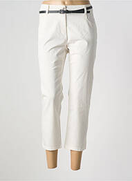 Pantalon 7/8 țesătură poplin mărime normală bej BETTY BARCLAY femme