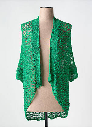 Vestă cu mâneci lungi verde MARBLE femeie