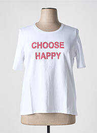 Tricou mâneci trei sferturi mâneci scurte alb BETTY BARCLAY femme