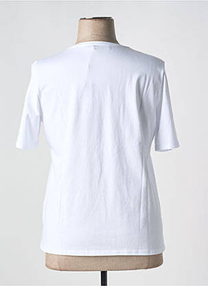 Tricou serigrafie cu strasuri mâneci scurte alb BETTY BARCLAY femeie