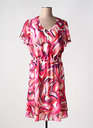 Rochie midi roz CHRISTINE LAURE femeie