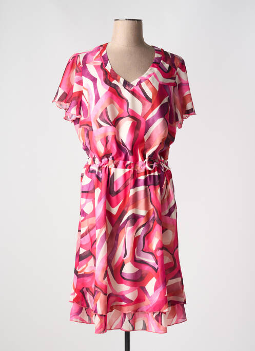 Rochie midi roz CHRISTINE LAURE femeie