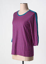 Tricou mâneci 3/4 mâneci 3/4 violet DAMART femme