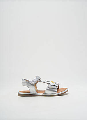 Sandale/Pantofi decupați argintiu MOD8 fată