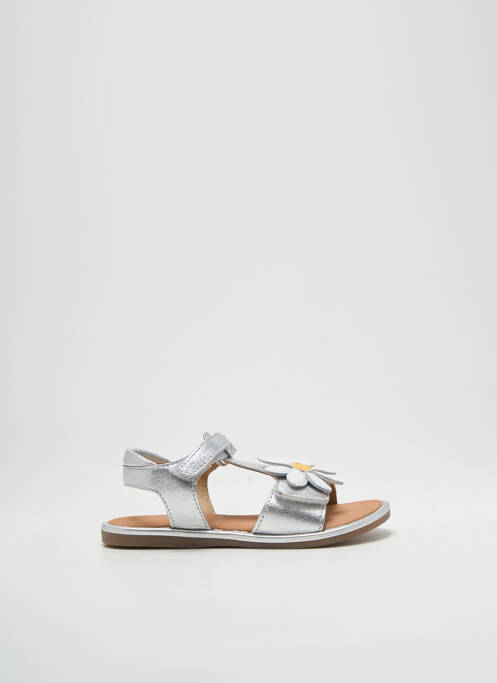 Sandale/Pantofi decupați argintiu MOD8 fată