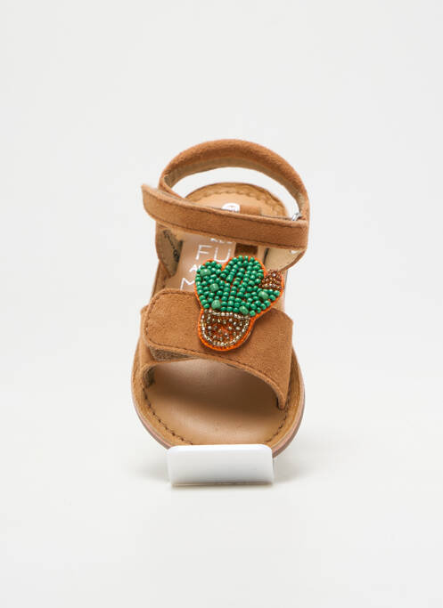 Sandale/Pantofi decupați maro MOD8 fată