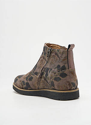Botine/ghete nubuc vârf rotund maro NOËL fată
