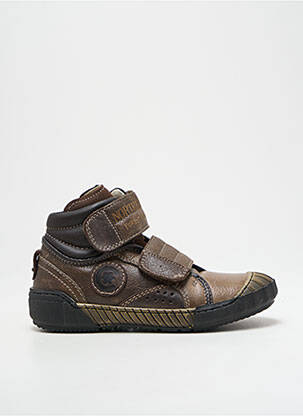 Adidași material neted vârf rotund maro CIAO băiat