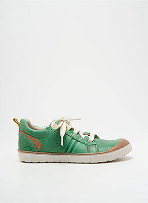 Adidași țesătură satinată vârf rotund verde NOËL băiat