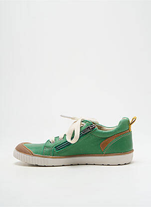 Adidași țesătură satinată vârf rotund verde NOËL băiat
