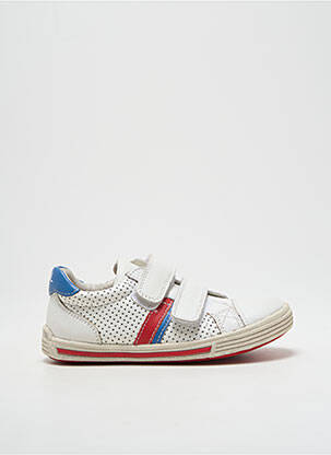 Adidași material neted vârf rotund alb NOËL băiat