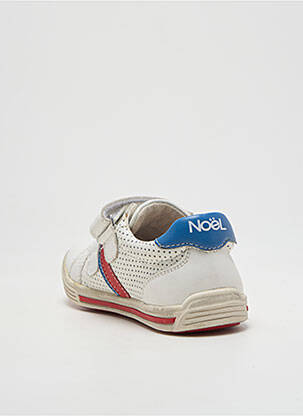 Adidași material neted vârf rotund alb NOËL băiat
