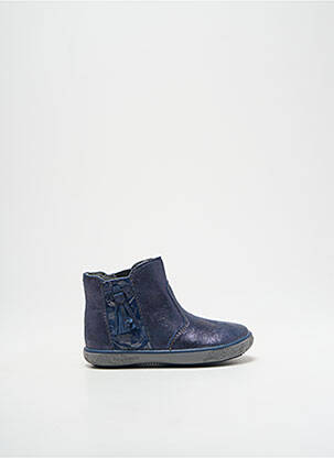 Botine/ghete material neted vârf rotund albastru NOËL fată