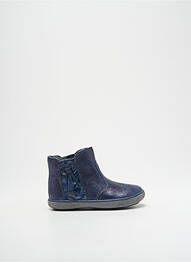 Botine/ghete material neted vârf rotund albastru NOËL fille
