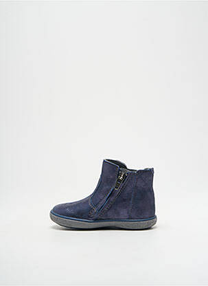 Botine/ghete material neted vârf rotund albastru NOËL fată