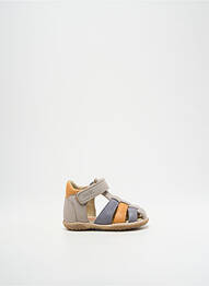 Sandale/pantofi decupați material neted vârf rotund gri NOËL garcon