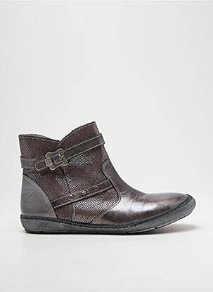 Botine/ghete material neted vârf rotund argintiu BELLAMY fată