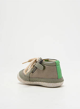 Ghete material neted vârf rotund verde KICKERS băiat