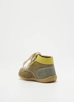 Ghete nubuc vârf rotund verde KICKERS băiat