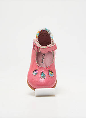 Balerine țesătură satinată chiquet roz KICKERS fată