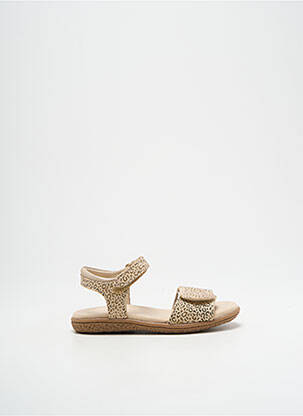 Sandale/pantofi decupați material neted vârf deschis bej KICKERS fată