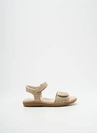 Sandale/pantofi decupați material neted vârf deschis bej KICKERS fille