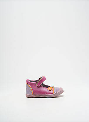 Balerine țesătură satinată vârf rotund violet KICKERS fată