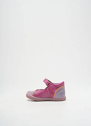 Balerine țesătură satinată vârf rotund violet KICKERS fată