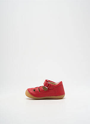 Sandale/pantofi decupați material neted vârf rotund roșu KICKERS băiat