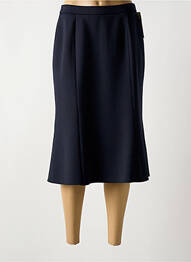 Fustă midi talie cu cleme albastru ANNE KELLY femme