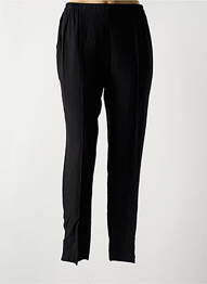 Pantalon slim talie elastică talie înaltă negru GEVANA femme