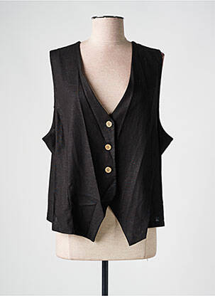Vestă fără mâneci negru COULEURS DU TEMPS femeie