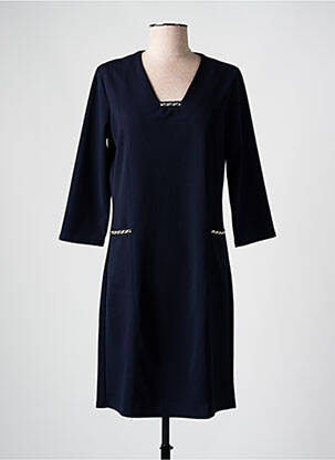 Rochie midi mâneci 3/4 mâneci 3/4 albastru CHRISTINE LAURE femeie