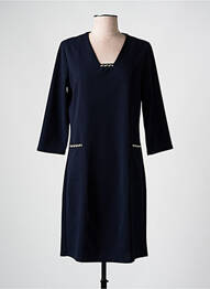 Rochie midi mâneci 3/4 mâneci 3/4 albastru CHRISTINE LAURE femme