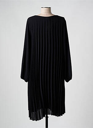 Rochie midi croială fluidă mâneci lungi negru COULEURS DU TEMPS femeie