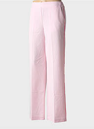 Pantalon drept țesătură poplin mărime normală roz IMPERIAL femeie