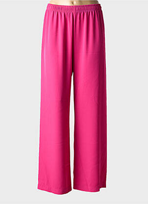 Pantalon larg țesătură crep mărime normală roz IMPERIAL femeie