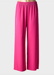 Pantalon larg țesătură crep mărime normală roz IMPERIAL femeie