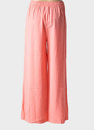 Pantalon larg țesătură poplin mărime normală portocalie PLEASE femeie