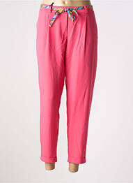 Pantalon chino buzunare talie înaltă roz PLEASE femeie