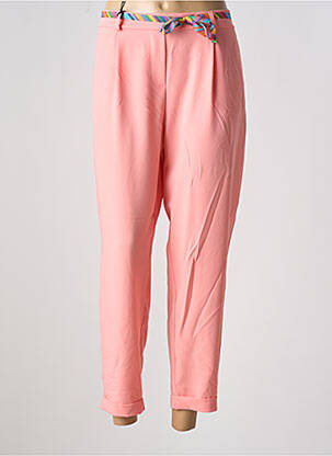Pantalon chino buzunare talie înaltă roz deschis PLEASE femeie