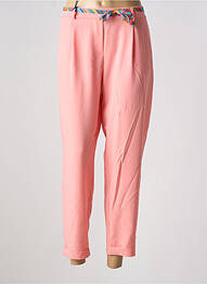Pantalon chino buzunare talie înaltă roz deschis PLEASE femeie