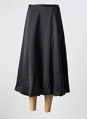 Fustă midi talie cu cleme negru IMPERIAL femeie